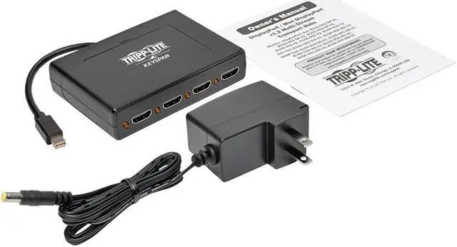Alt view image 4 of 7 - Tripp Lite 4-Port Mini DisplayPort to HDMI Multi Stream Transport Hub, MDP 1.2, MDP to HDMI, 3840x2160 4K x 2K @ 24/30Hz (B155-004-HD-V2)