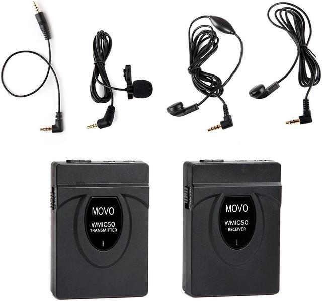 Movo 2.4GHz Wireless Lavalier Microphone System 164 Range for