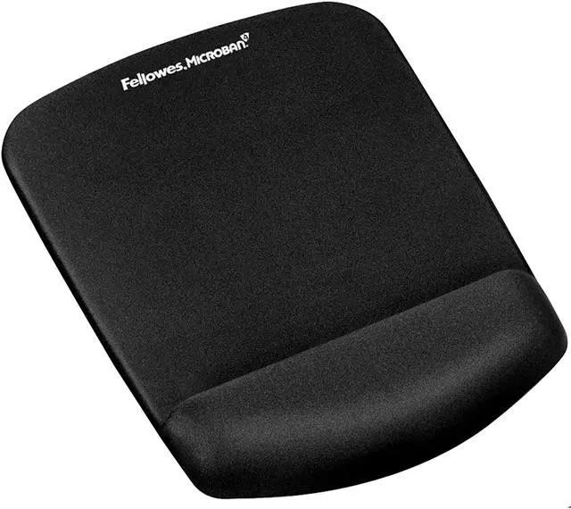 Alt view image 2 of 5 - Fellowes PlushTouch Mouse Pad/Wrist Rest with FoamFusion Technology, Black (9252001)