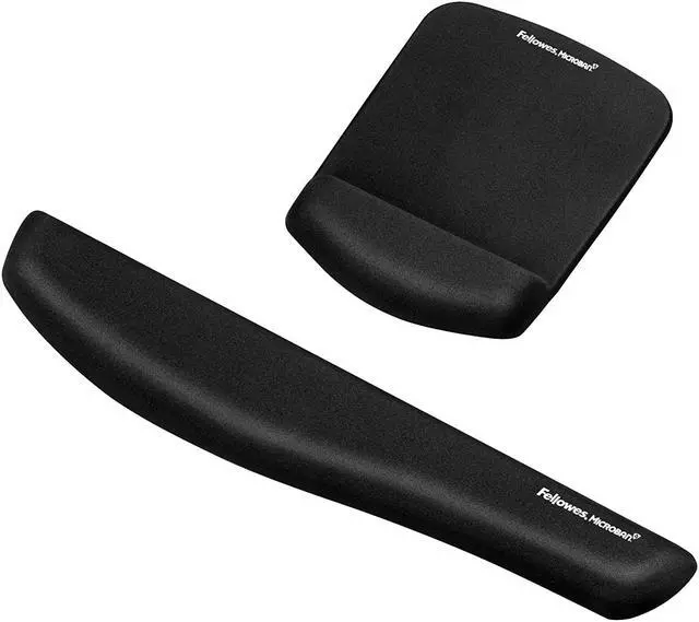 Alt view image 3 of 5 - Fellowes PlushTouch Mouse Pad/Wrist Rest with FoamFusion Technology, Black (9252001)