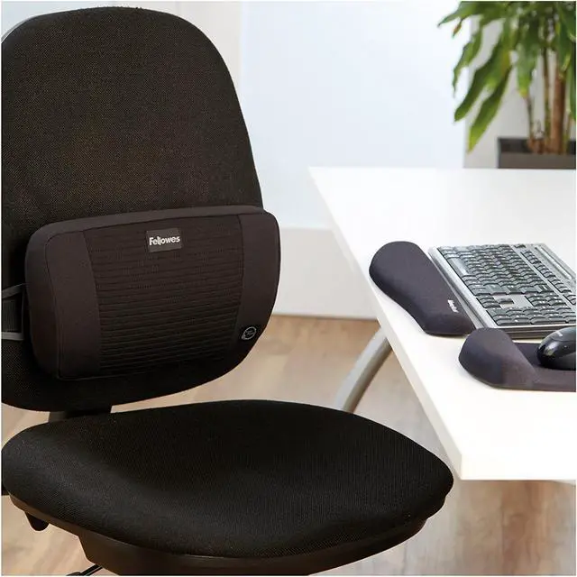 Alt view image 5 of 5 - Fellowes PlushTouch Mouse Pad/Wrist Rest with FoamFusion Technology, Black (9252001)