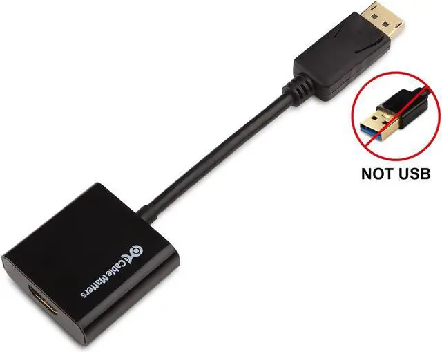 Alt view image 2 of 6 - Cable Matters Active DisplayPort to HDMI Adapter (Active DP to HDMI Adapter) Supporting Eyefinity Technology and 4K Resolution