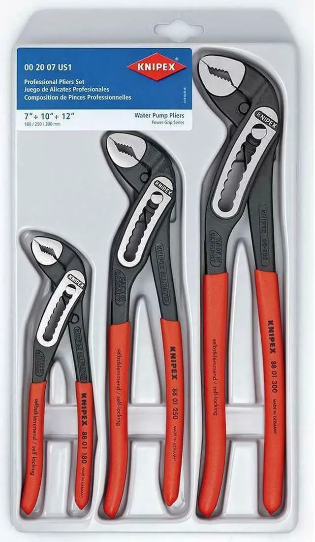 Alt view image 4 of 11 - KNIPEX 00 20 07 US1 3 Piece Alligator Pliers Set