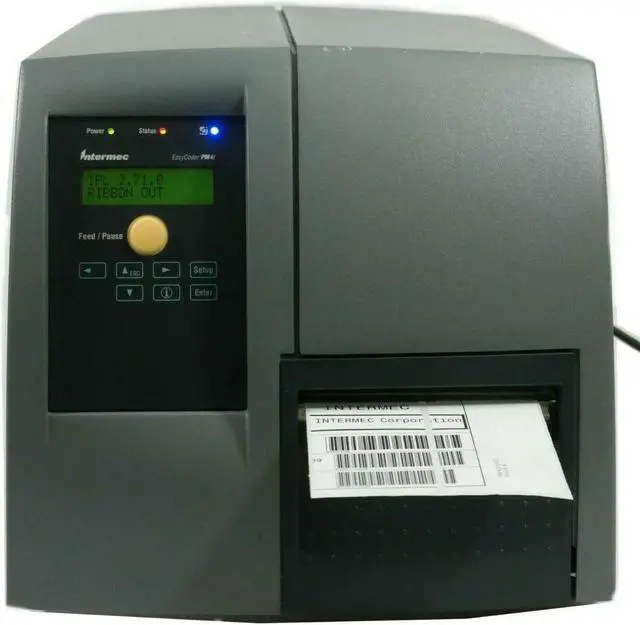 Alt view image 7 of 7 - Intermec EasyCoder PM4i PM4C910000300020 Thermal Transfer Label Printer LAN USB with Power Cord