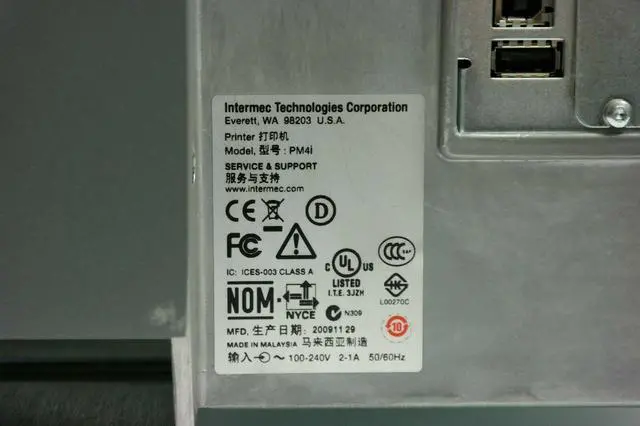 Alt view image 4 of 6 - Intermec EasyCoder PM4i Thermal Transfer Label Printer USB Ethernet Serial