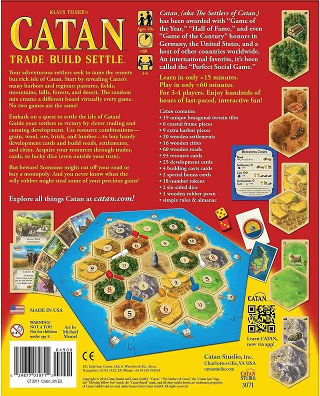 Alt view image 2 of 6 - Catan The Board Game 5th Edition Trade Build Settle [Board Game, 3-4 Players]