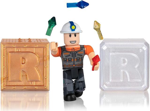 Roblox Action Collection - Megaminer + Two Mystery Figure Bundle [Includes  3 Exclusive Virtual Items] 