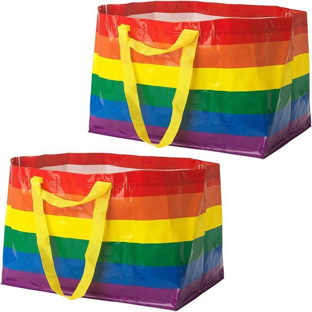 IKEA STORSTOMMA PRIDE Rainbow Bag Reusable Shopping Storage Tote