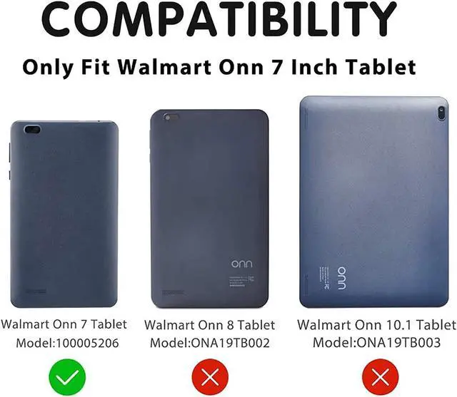 Alt view image 2 of 7 - LTROP Onn 7 Inch Tablet Case, Surf Onn 7 Tablet Case, Shockproof Handle Stand Child Proof Case for Walmart Onn 7" Tablet Android 2020/ 2019 (Model: 100005206/100015685) - Pink