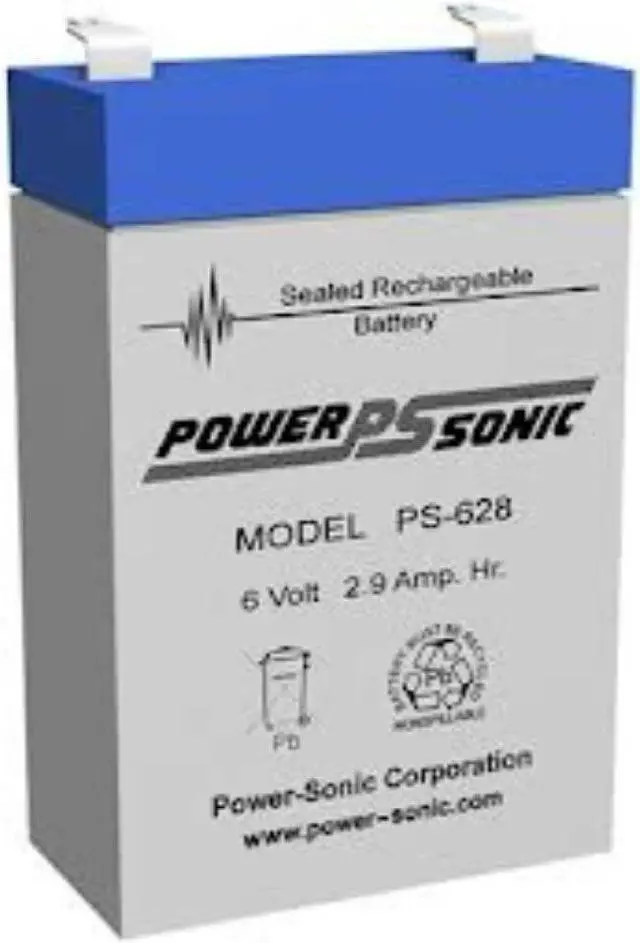 Main image of Power-Sonic 6V/2.9AH Sealed Lead Acid Battery w/ F1 Terminal