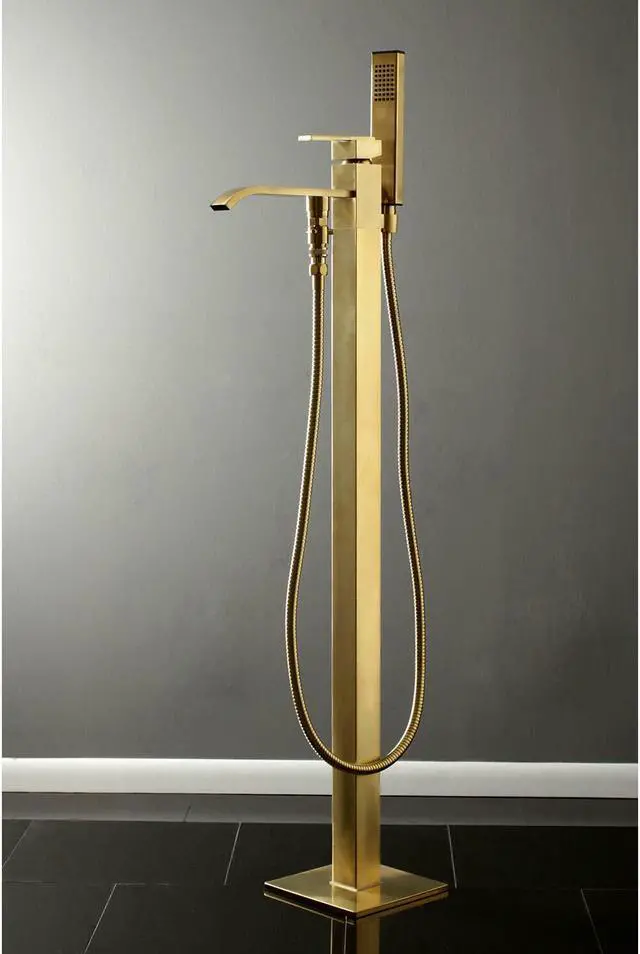 Alt view image 8 of 14 - Kingston Brass KS4131QLL Heritage Freestanding Roman Tub Filler, Polished Chrome - 45.38 x 9 x 6.75 in.