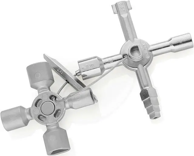 Alt view image 3 of 5 - KNIPEX 00 11 01 Control Cabinet Twin Key, 3 3/4 in L, Zinc