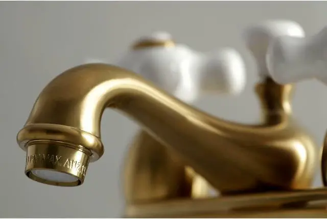 Alt view image 3 of 9 - Kingston Brass KS3608PX Two Handle 4 in. Centerset Lavatory Faucet with Brass Pop-up