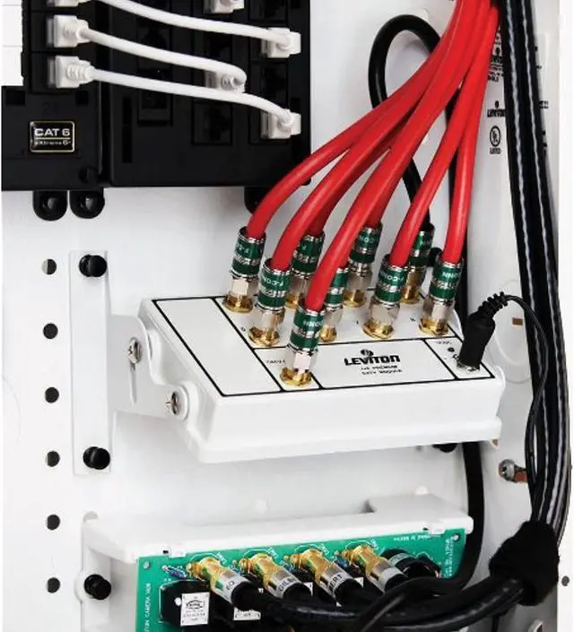 Alt view image 3 of 3 - Leviton 47693-8P 1x8 Premium Amplified CATV Module