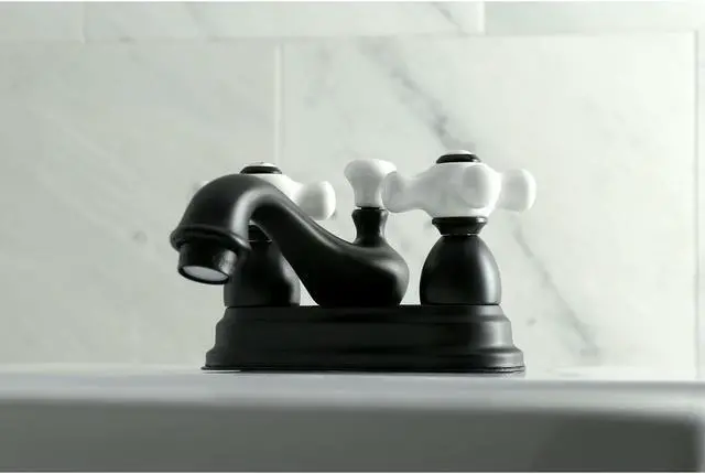 Alt view image 5 of 9 - Kingston Brass KS3608PX Two Handle 4 in. Centerset Lavatory Faucet with Brass Pop-up
