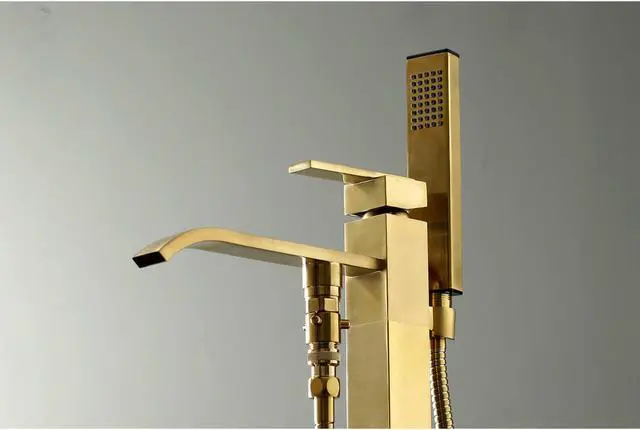 Alt view image 5 of 14 - Kingston Brass KS4131QLL Heritage Freestanding Roman Tub Filler, Polished Chrome - 45.38 x 9 x 6.75 in.