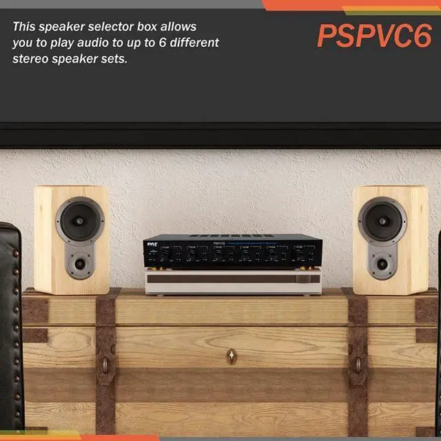 Alt view image 6 of 8 - 6 Channel High Power Stereo Speaker Selector W/Volume Control