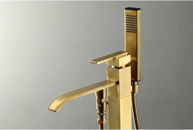 Alt view image 6 of 14 - Kingston Brass KS4131QLL Heritage Freestanding Roman Tub Filler, Polished Chrome - 45.38 x 9 x 6.75 in.