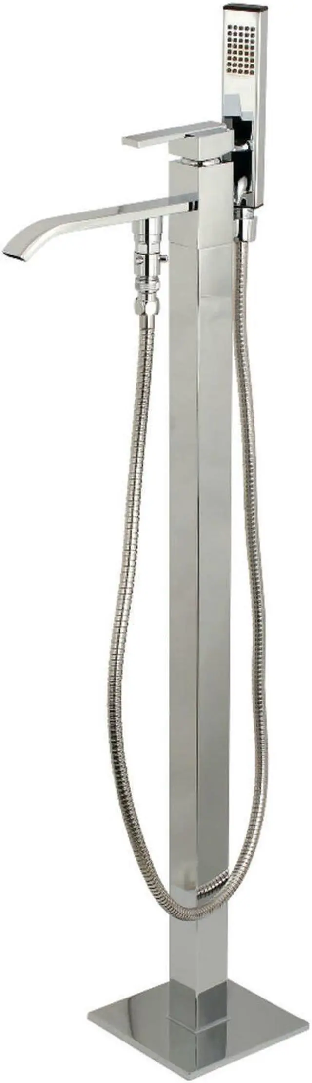 Alt view image 3 of 14 - Kingston Brass KS4131QLL Heritage Freestanding Roman Tub Filler, Polished Chrome - 45.38 x 9 x 6.75 in.