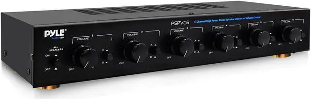 Alt view image 2 of 8 - 6 Channel High Power Stereo Speaker Selector W/Volume Control