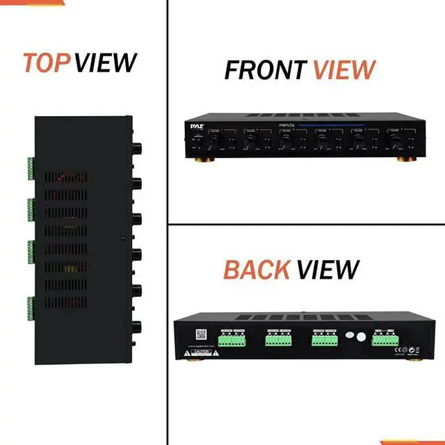 Alt view image 3 of 8 - 6 Channel High Power Stereo Speaker Selector W/Volume Control