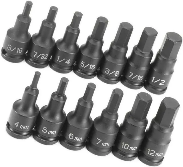 Main image of Grey Pneumatic 1298HC 3/8" Drive 13 Pc. Combo Hex Driver SAE/Metric Set