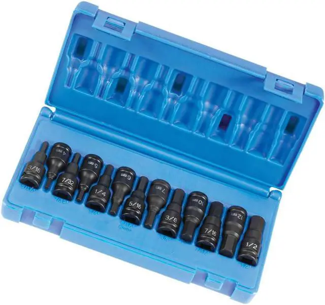Alt view image 3 of 4 - Grey Pneumatic 1298HC 3/8" Drive 13 Pc. Combo Hex Driver SAE/Metric Set