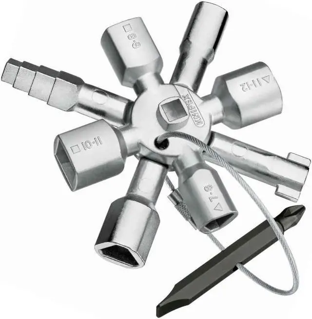 Alt view image 4 of 5 - KNIPEX 00 11 01 Control Cabinet Twin Key, 3 3/4 in L, Zinc
