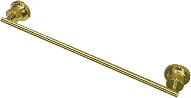Alt view image 2 of 4 - Kingston Brass BAH8212PB Concord 18 in. Single Towel Bar, Polished Brass