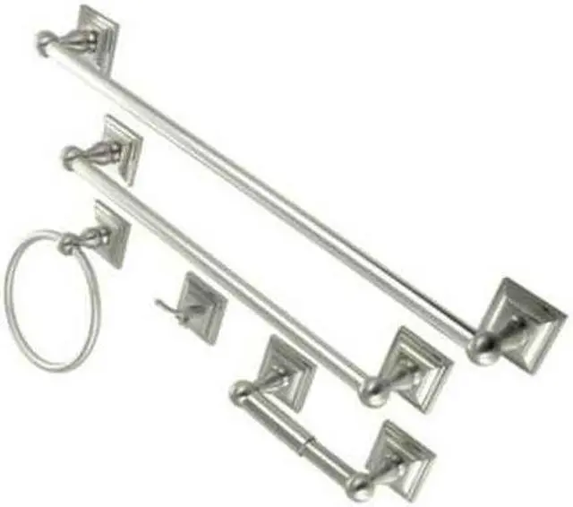Alt view image 2 of 6 - Kingston Brass BAHK3212478SN Bathroom Accessory Combo, Satin Nickel