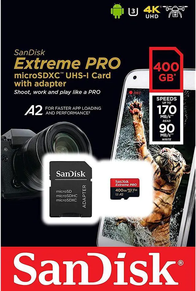Alt view image 10 of 14 - Sandisk EXTREME PRO UHS-I 400 GB memory card MicroSDXC Class 10