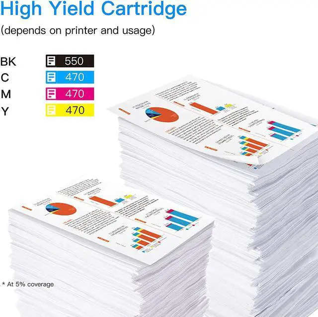 Alt view image 3 of 6 - Ink Cartridge Replacement For Epson 202Xl 202 Xl T202Xl For Expression Home Xp-5100 Workforce Wf-2860 Printer (1 Black, 1 Cyan, 1 Magenta, 1 Yellow, 4 Pack)
