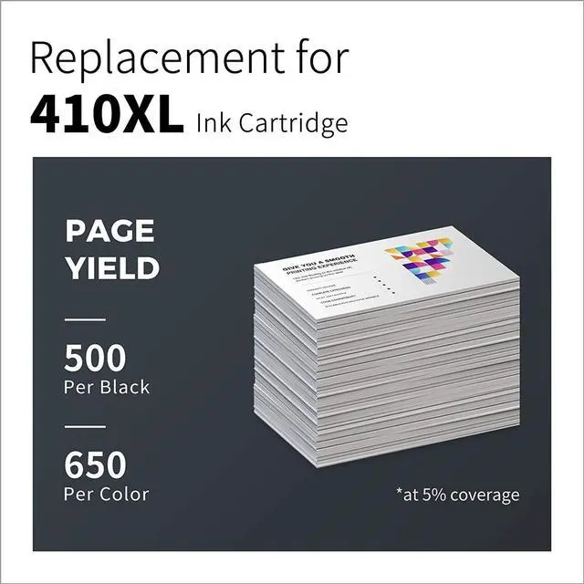 Alt view image 4 of 7 - Ink Cartridge Replacement For Epson 410Xl 410 Xl T410Xl For Expression Xp-7100 Xp-830 Xp-630 Xp-640 Xp-530 Xp7100 Xp830 Printer (Black Cyan Magenta Yellow, 4-Pa..