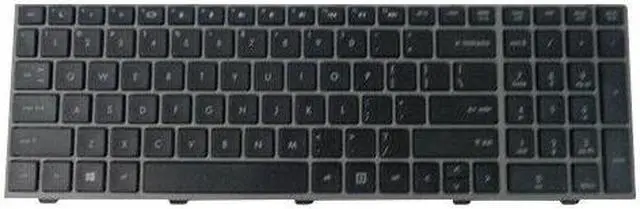 Main image of Keyboard with Silver Frame for HP ProBook 4540S 4545S 4740S 4745S Laptops