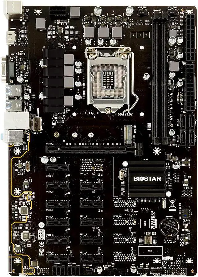 Alt view image 8 of 14 - Biostar TB360-BTC PRO 2.0 version 6.x -12 X Pci-E 3.0 Usb 3.1 Intel Btc Mine Board For Cryptocurrency Mining (Btc) - (The latest version and new packaging of TB360-BTC PRO)