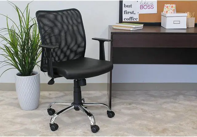 Alt view image 3 of 7 - Norstar B6116C-CS Mesh Task Chair With T-Arms