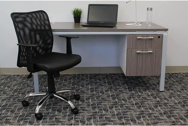 Alt view image 4 of 7 - Norstar B6116C-CS Mesh Task Chair With T-Arms