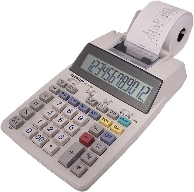 Alt view image 17 of 20 - EL1750V 12-Digit Dual Color Printing Calculator