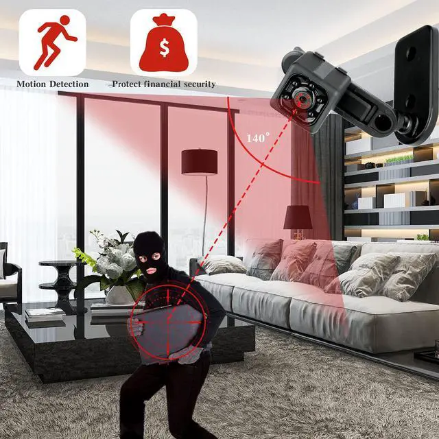 Alt view image 4 of 7 - New Mini Spy Camera, 1080P Hd Hidden Camera With Night Vision And Motion Detection, Small Nanny Cam Video Recording, Home Security Camera, Portable Camera