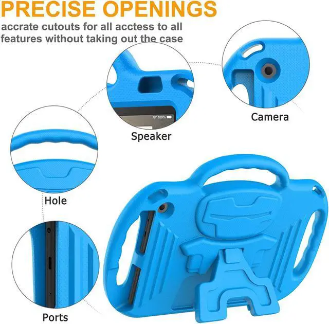 Alt view image 5 of 7 - New Kids Case For Fire Hd 10 & Fire Hd 10 Plus Tablet (11Th Generation,2021 Release), Fire Hd 10 Case, With Shoulder Strap, Shockproof Handle Stand Case F
