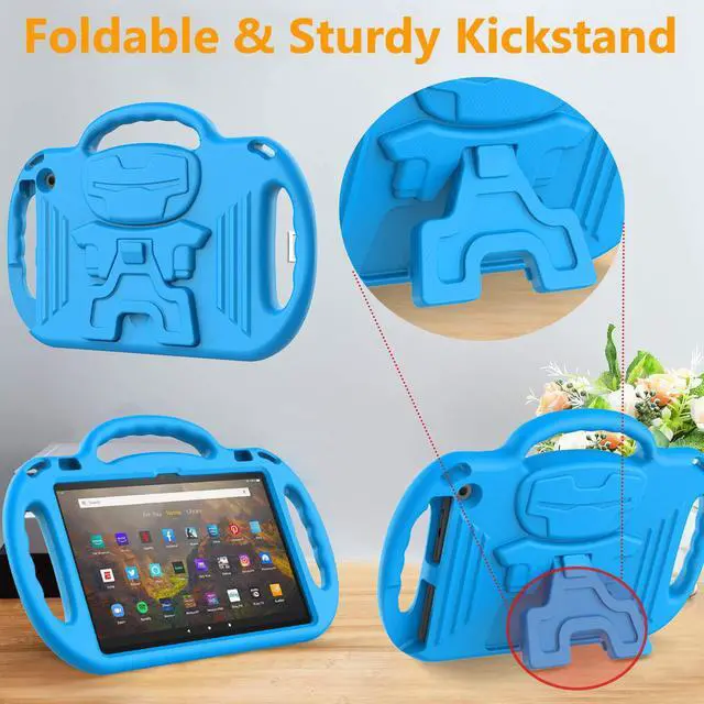 Alt view image 7 of 7 - New Kids Case For Fire Hd 10 & Fire Hd 10 Plus Tablet (11Th Generation,2021 Release), Fire Hd 10 Case, With Shoulder Strap, Shockproof Handle Stand Case F