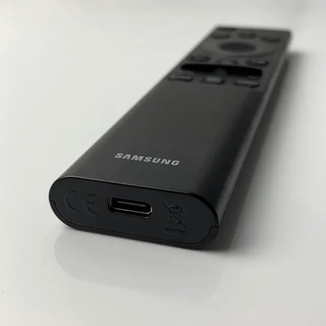 Alt view image 4 of 10 - Samsung BN59-01357F TV Remote Control - Rechargeable Solar Cell - USB Type-C - Bluetooth - Voice Command - Black