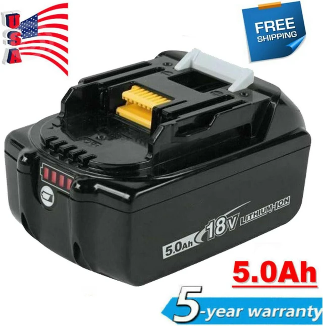 Alt view image 2 of 16 - Makita LXT®, Battery, Li-Ion, For Use With Makita 18V Cordless Tools, 5.0Ah