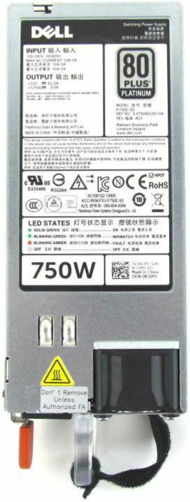 Alt view image 7 of 13 - Dell N30P9 750W Power Supply