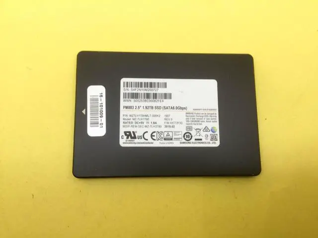 Alt view image 2 of 3 - MZ-7LH1T90 Samsung PM883 1.92TB SATA 6.0Gbps 2.5in SSD MZ7LH1T9HMLT