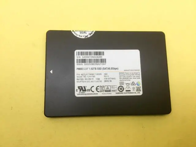 Main image of MZ-7LH1T90 Samsung PM883 1.92TB SATA 6.0Gbps 2.5in SSD MZ7LH1T9HMLT