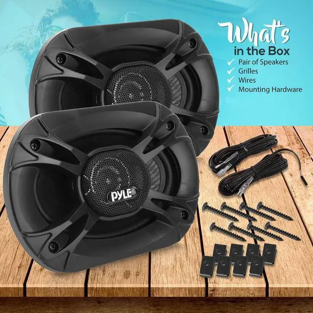 Alt view image 12 of 17 - 4-Way Universal Car Stereo Speakers - 500W 6x9 Quadraxial Loud Pro Audio Car Speaker Universal OEM Quick Replacement Component Speaker Vehicle Door/Side Panel Mount Compatible - Pyle