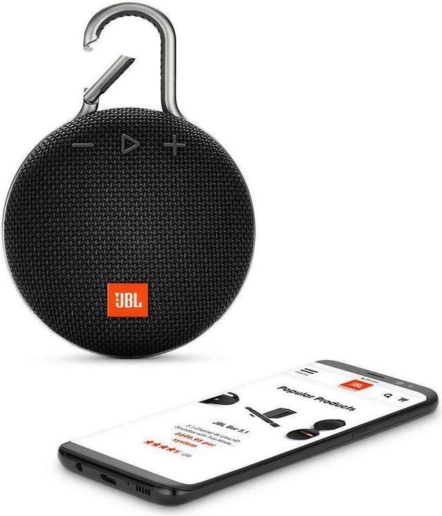 Alt view image 6 of 20 - JBL Clip 3 Portable Bluetooth Waterproof Speaker (Black)