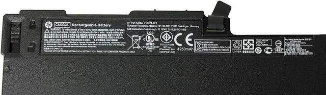 Alt view image 3 of 3 - Genuine HP CM03XL 716724-421 E7U24AA Battery Elitebook 840 G1 850 740 745 Folio