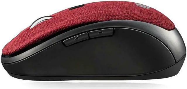 Alt view image 2 of 7 - Adesso iMouse S80R Wireless Fabric Optical Mini Mouse Red IMOUSES80R